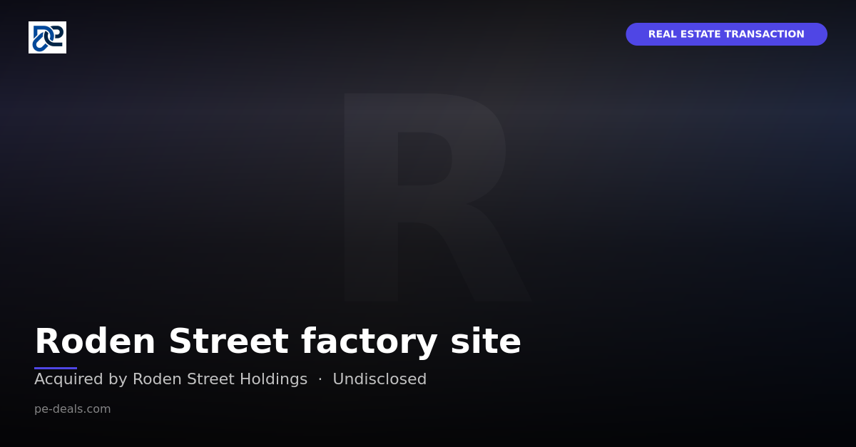 Roden Street factory site