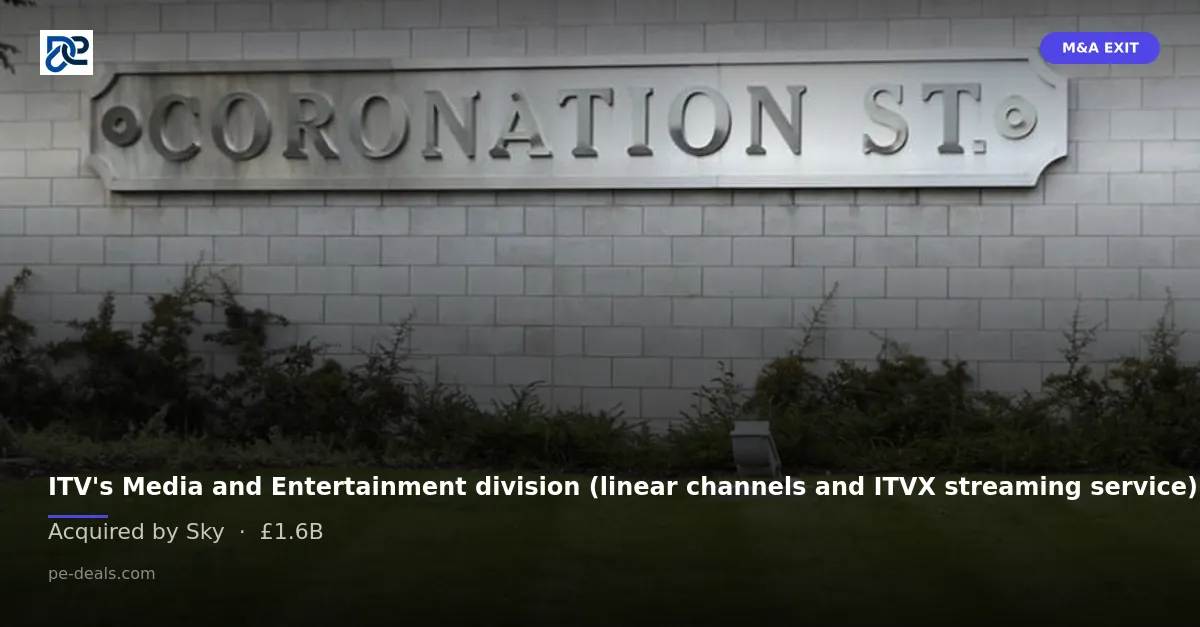ITV's Media and Entertainment division (linear channels and ITVX streaming service)